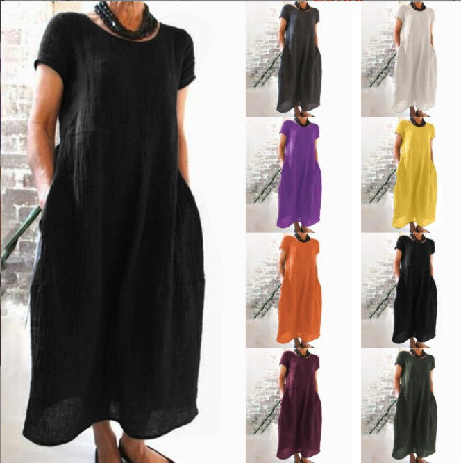 Damen Langarm Sommerkleid Shopnory