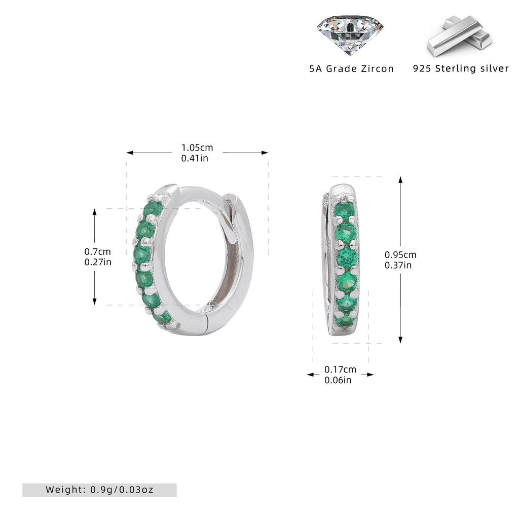 Damen Ohrcreolen mit funkelnden Zirkonsteinen aus hochwertigem 925 Sterling Silber Shop Nory