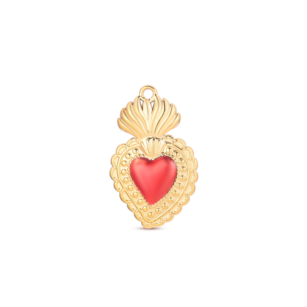 Damen Geschenk Anhänger in Herzform mit strahlendem Goldrahmen Shop Nory