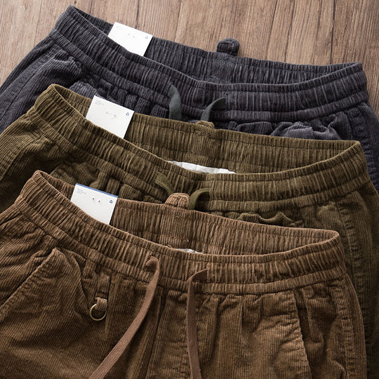 Herren Chino-Joggerhose aus Baumwollmix mit elastischem Bund, Tunnelzug und elastischen Knöchelbündchen Shop Nory