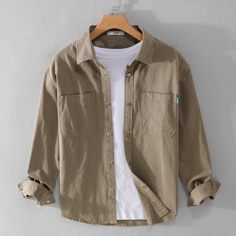 Herren Overshirt im Hemdjacken‑Stil aus leichter Baumwollmischung mit Druckknopf‑Leiste und aufgesetzten Brusttaschen Shop Nory
