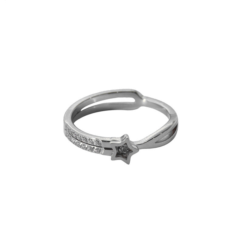 Damen Funkelnder Stern-Ring mit Zirkonia-Details Shop Nory