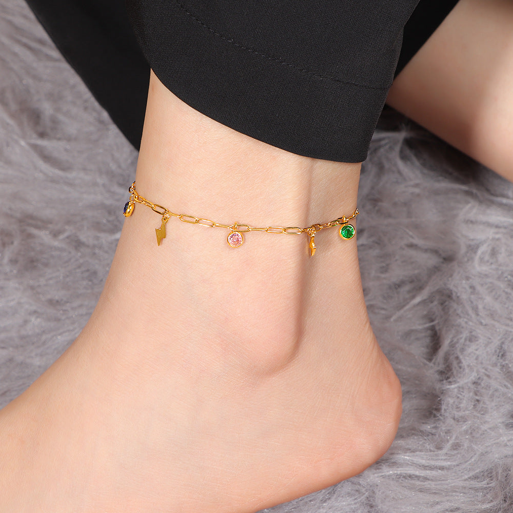Damen Bunte Charm Link Armband Shop Nory