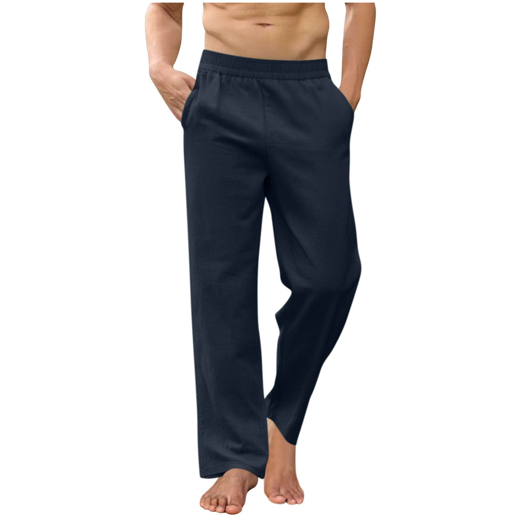 Herren nan lockere Loungehose mit elastischem Bund, Eingrifftaschen und seitlichen Knöchelschlitzen Shop Nory