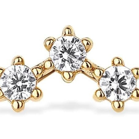 Damen Ohrstecker mit funkelnden Zirkonia in floralen Designs Shop Nory