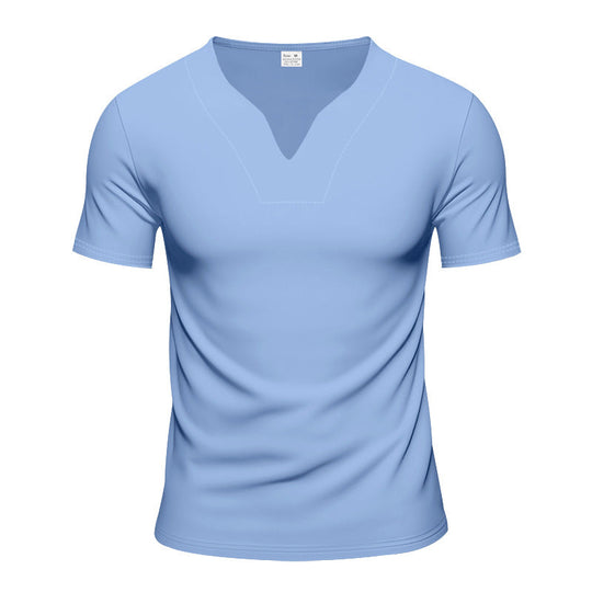 Herren nan V-Ausschnitt-Sportshirt mit ergonomischen Formnähten und elastischem Jersey