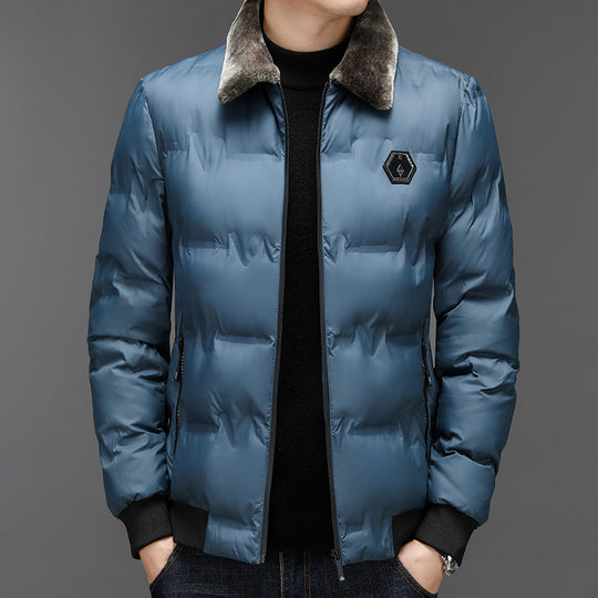 Herren Steppjacke mit abnehmbarem Kunstfellkragen Shop Nory