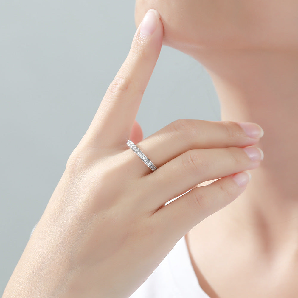 Damen Eternity Ring mit funkelndem Zirkonia-Besatz Shop Nory