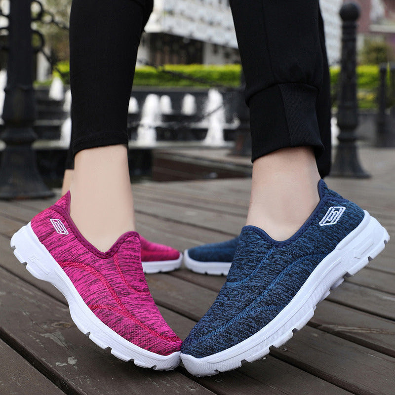 Damen nan leichter Slip-On Strick-Sneaker mit elastischem Einstieg, dämpfender Komfortzwischensohle und rutschfester Profilsohle Shop Nory