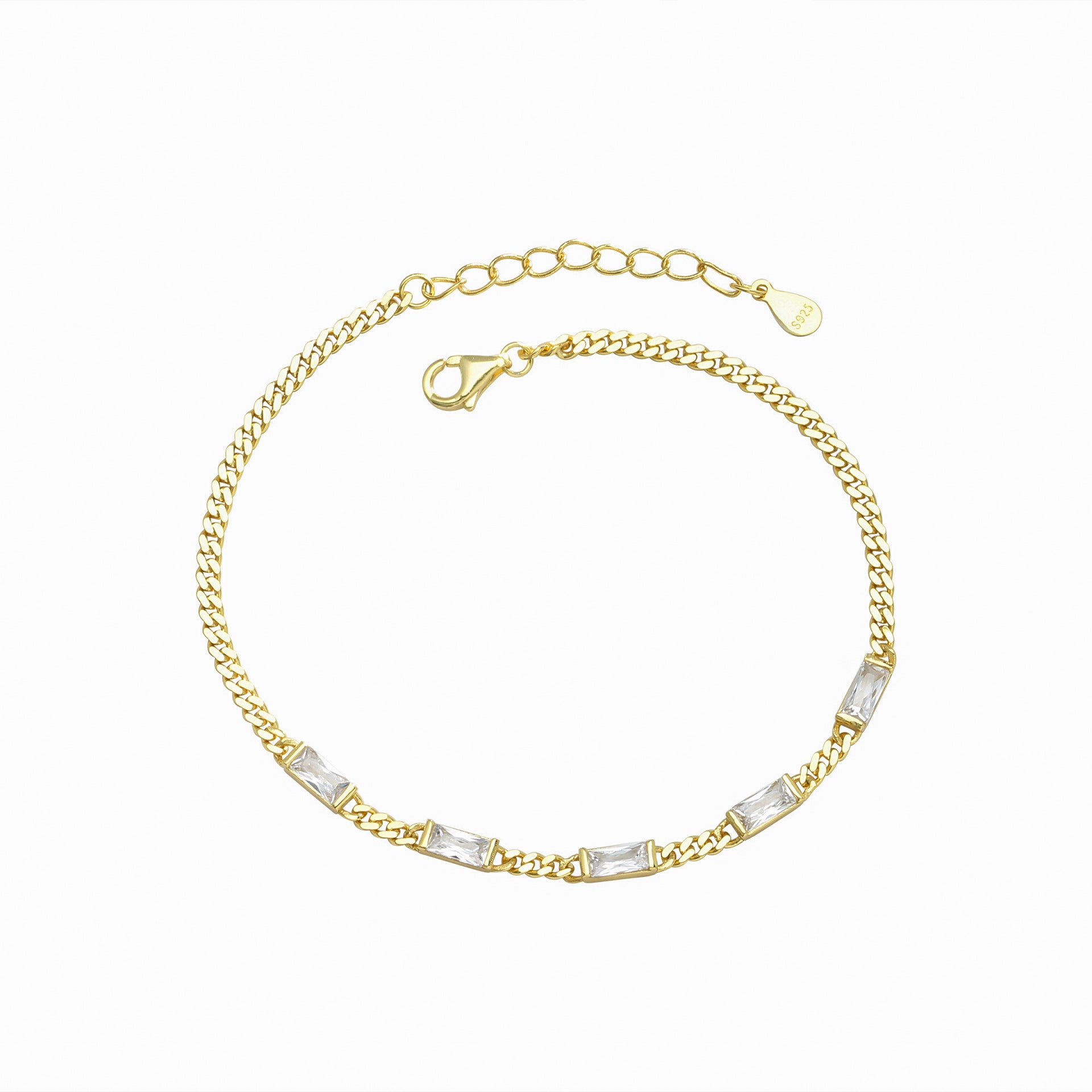 Damen Halskette mit stilvollen grünen Zirkonsteinen in hochwertigem 925 Sterling Silber Shop Nory