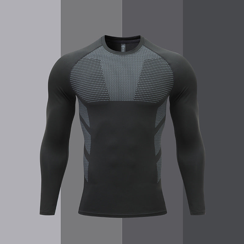 Herren Kompressions-Langarm-Sportshirt