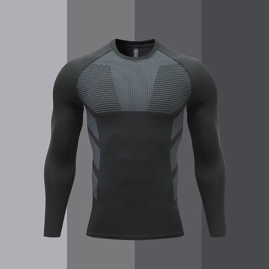 Herren Kompressions-Langarm-Sportshirt
