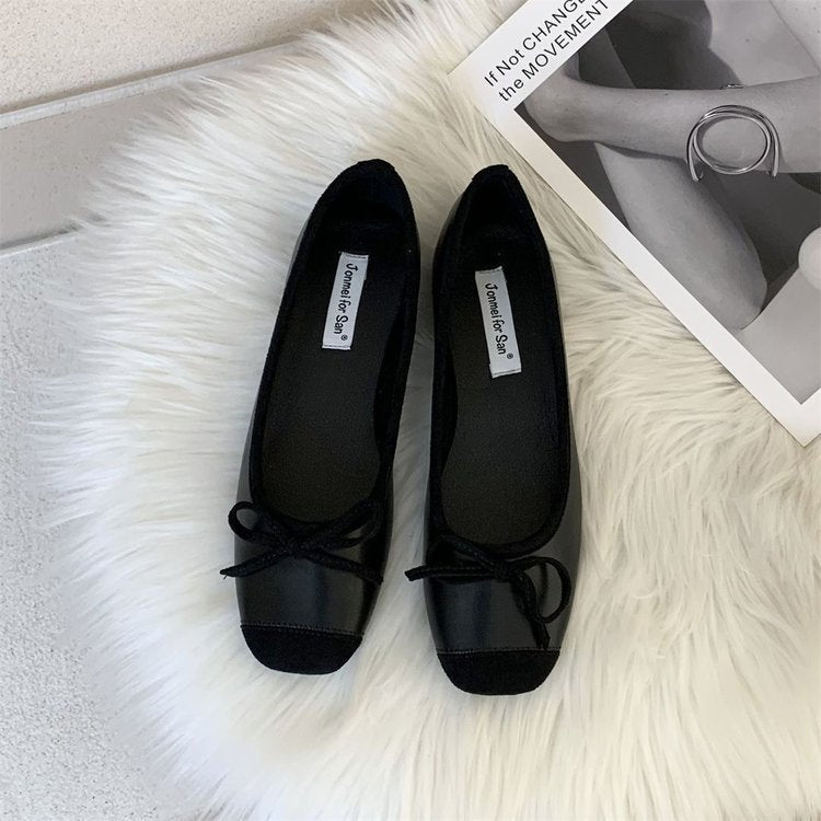Damen Elegante Ballerinas mit modischem Schleifenakzent und weichem Fußbett