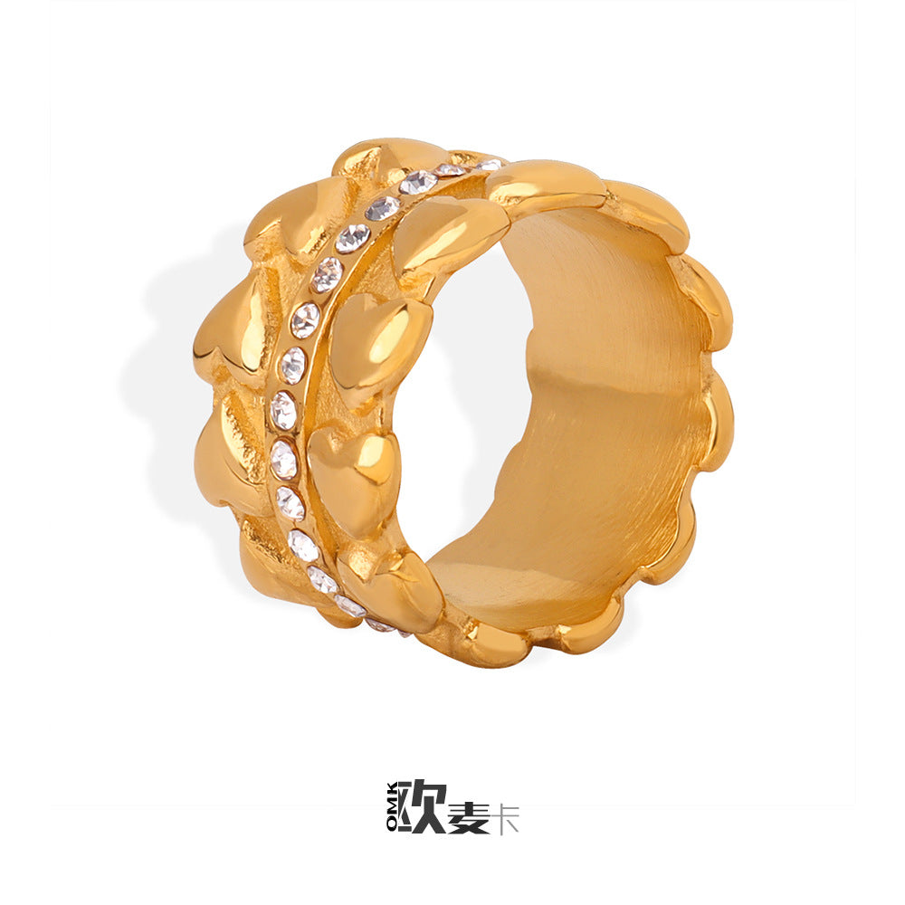 Damenring mit Herzdesign und funkelnden Zirkonia Shop Nory