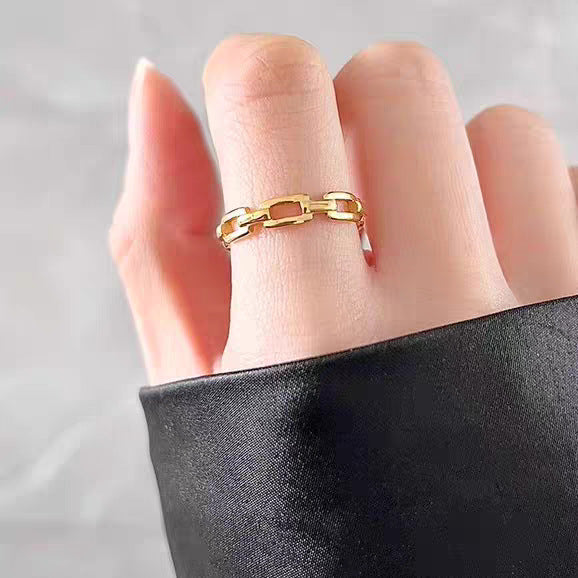 Frauen Modern Link Design Ring Shop Nory