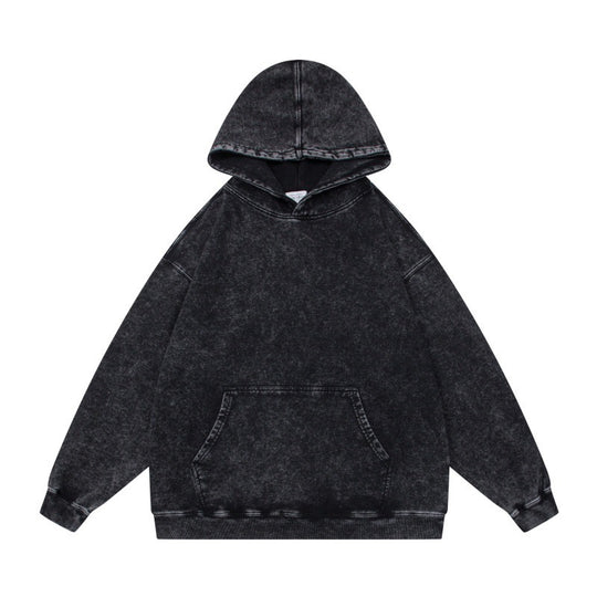 Unisex Oversize-Kapuzenpullover im Acid-Wash mit Kängurutasche und Raglanärmeln Shop Nory