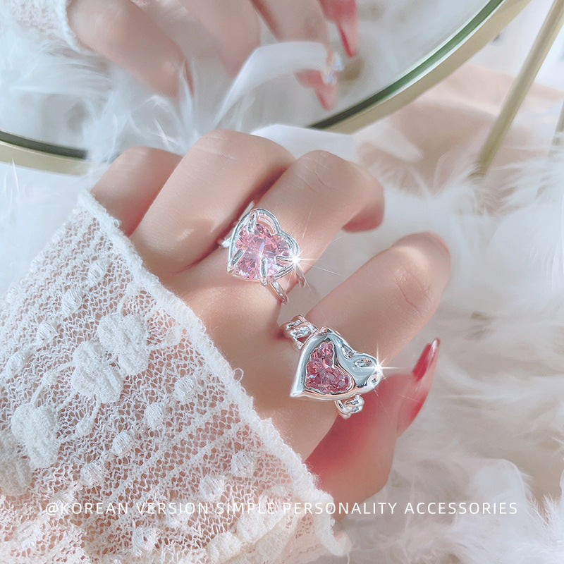 Damenring mit eleganter Zirkonia-Verkettung und filigranem Design Shop Nory