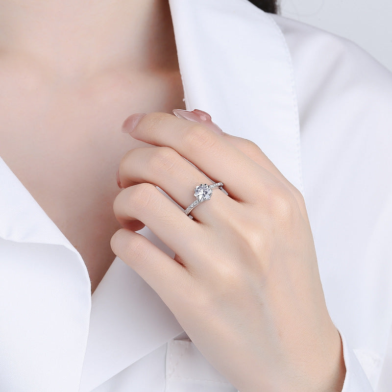 Damen Verlobungsring mit kunstvollem Zirkonia-Setting Shop Nory