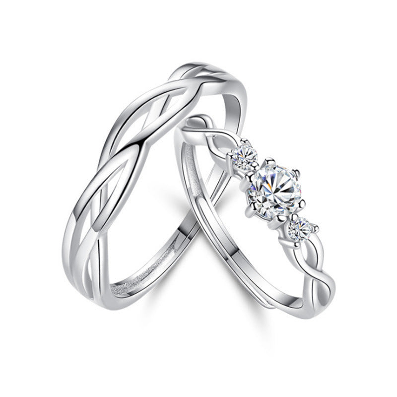 Damen Eheringe mit kunstvollem Design und funkelnden Zirkonia Shop Nory