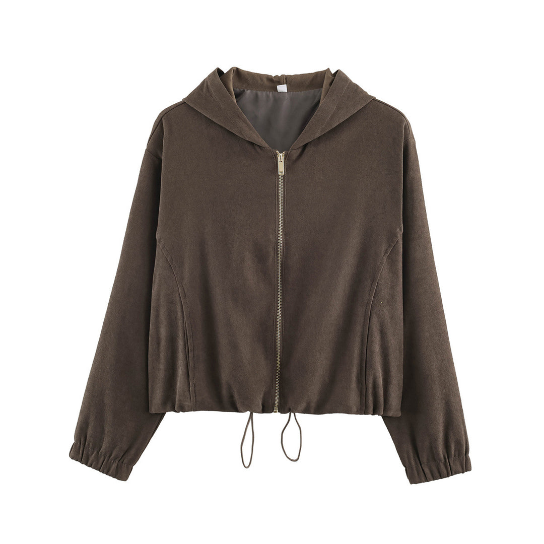 Damen weite Loungehose aus Veloursoptik mit Kordelzug und Eingrifftaschen Shop Nory