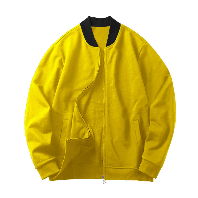 Herren Minimalistische Bomberjacke mit durchgehendem Reißverschluss, geripptem Stehkragen & Eingrifftaschen Shop Nory
