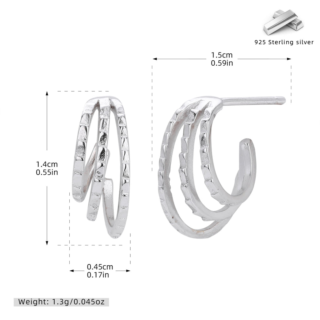 Damen Ohrhänger mit kreativem Wellenmuster aus 925 Sterling Silber Shop Nory