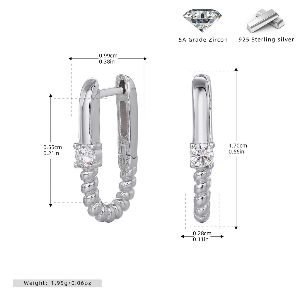 Damen Ohrhänger mit elegantem Twisted-Design und hochwertigem Zirkonbesatz Shop Nory
