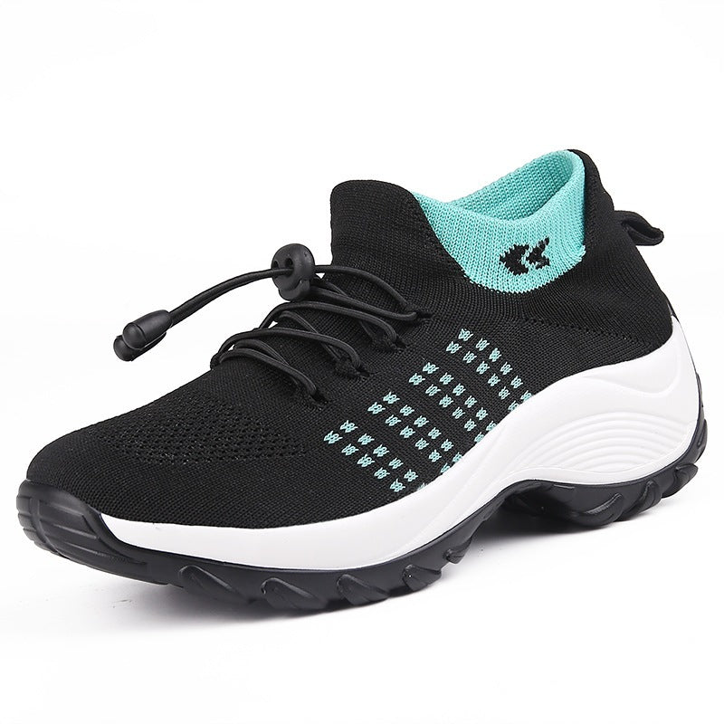 Damen Strick-Sockensneaker mit elastischem Schaft, Schnellzug und dämpfender Plateausohle Shop Nory