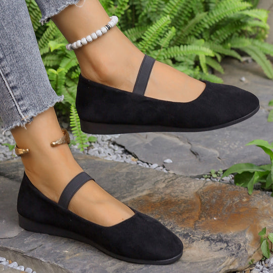Damen Ballerinas mit verstellbarem Riemen und komfortablem Fußbett