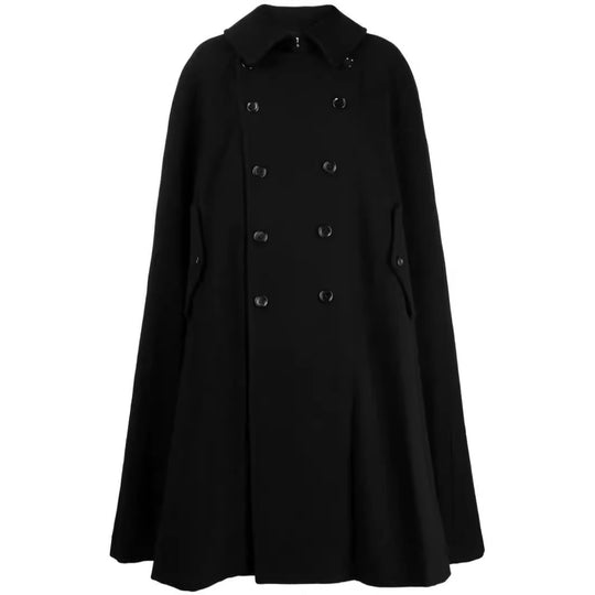 Herren zweireihiger Cape-Mantel aus Wollmix mit Umhangschnitt Shop Nory