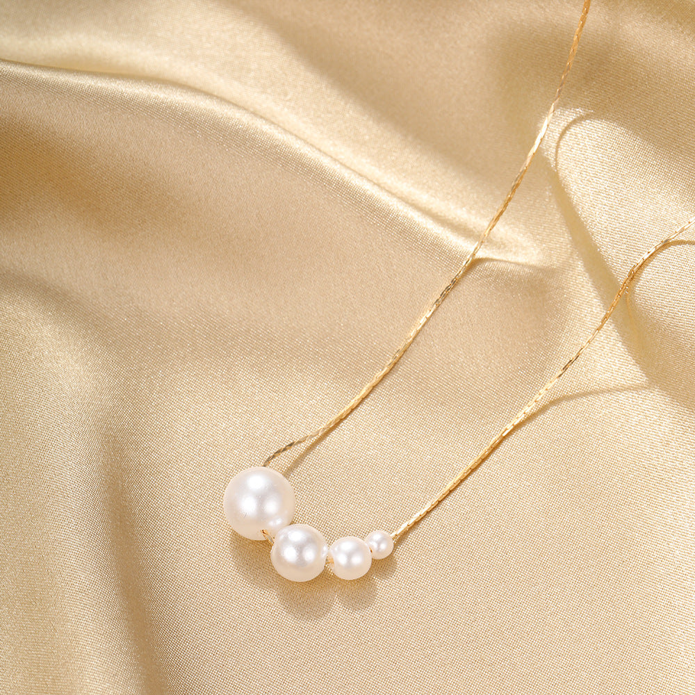 Damen Halskette mit eleganten Perlenakzenten Shop Nory