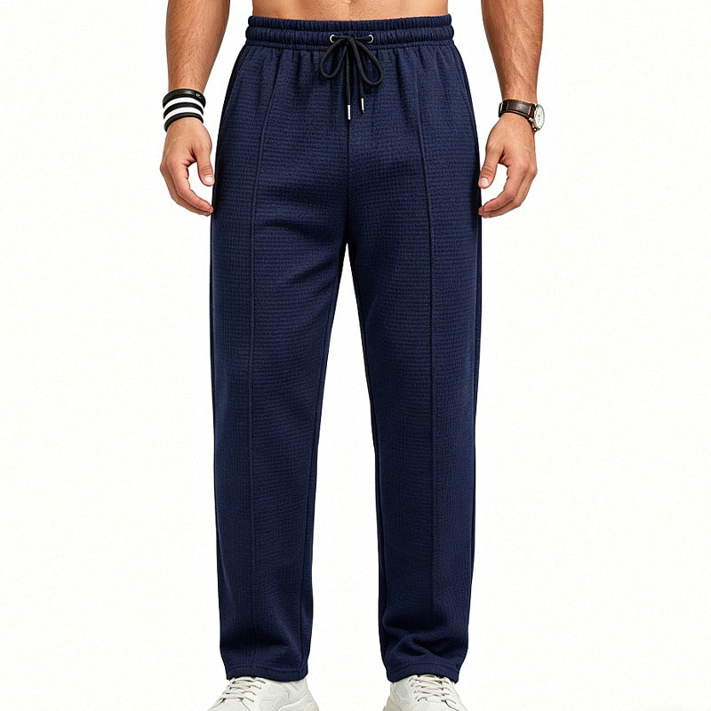 Herren Texturierte Relax-Fit Jogginghose mit Bügelfalte und Kordelzug Shop Nory
