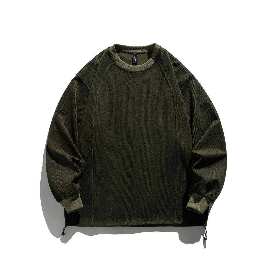 Herren Rippsweatshirt mit Tunnelzug und Raglanärmeln Shop Nory