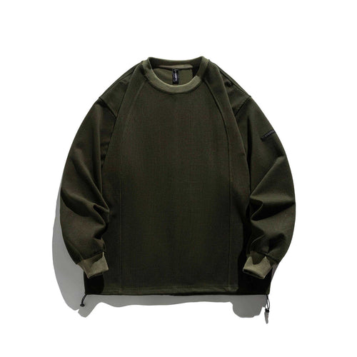 Herren Rippsweatshirt mit Tunnelzug und Raglanärmeln Shop Nory