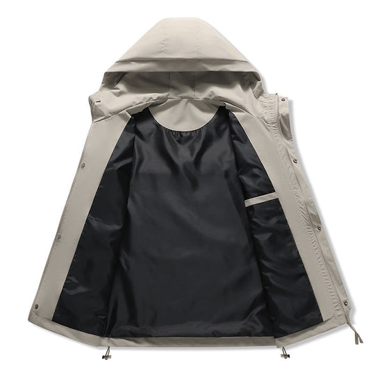 Damen technische Outdoor-Jacke mit verstellbarem Kapuzendesign und praktischen Taschen