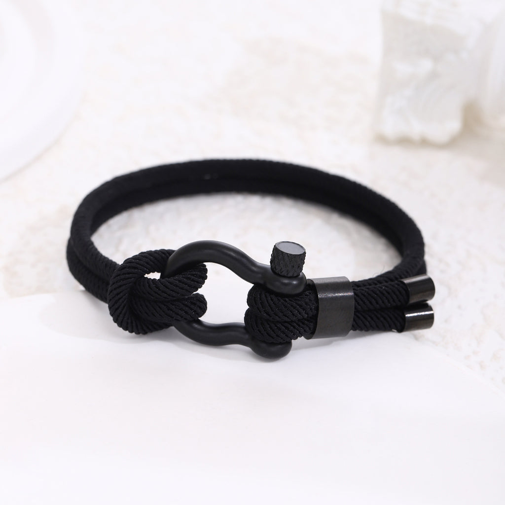 Herrenarmband aus geflochtenem Paracord mit stylischem Metallverschluss Shop Nory
