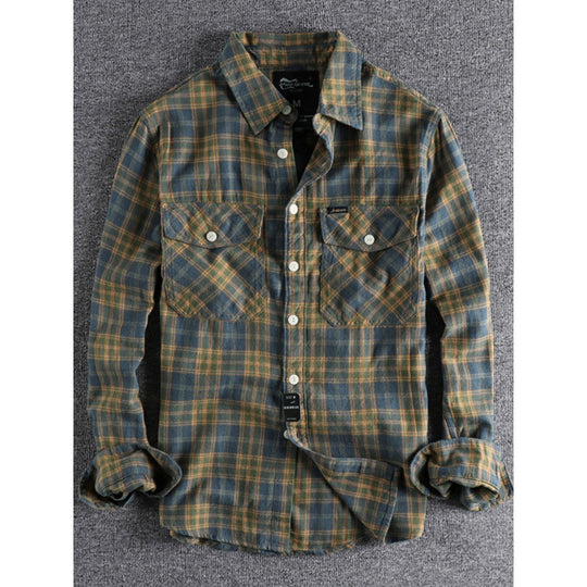 Herren Karo-Flanell-Hemd mit Brusttaschen und legerer Relaxed‑Passform Shop Nory