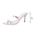 Damen Elegante Plateau-Hochhackige Sandalen mit doppeltem Riemen und spitzer Zehenpartie