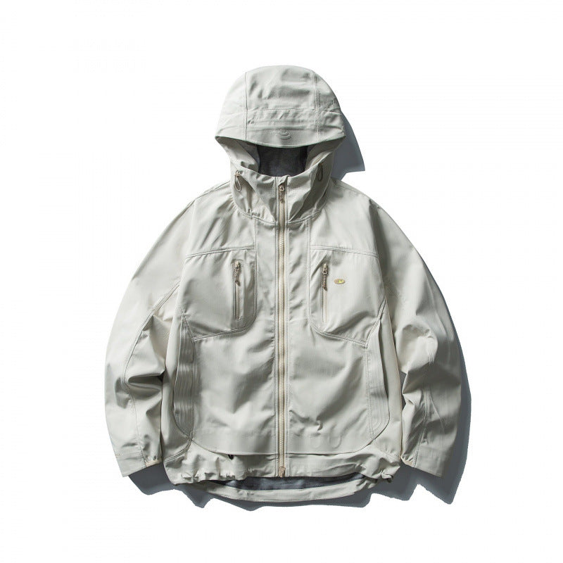 Unisex Leichte Softshell-Outdoorjacke mit verstellbarer Kapuze, wasserabweisender Membran und ergonomischen Brusttaschen Shop Nory