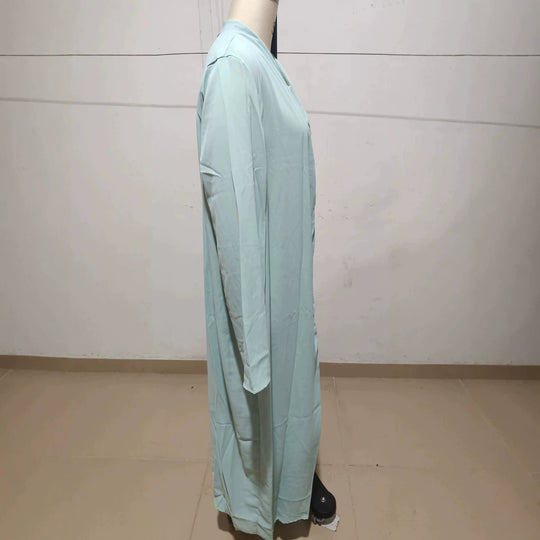 Damen Langer Kaftan‑Mantel mit fließender V‑Ausschnitt Drapierung Shop Nory