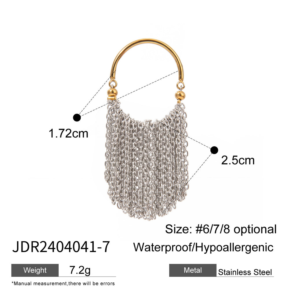 Damen Hypoallergener Edelstahl Ohrringe mit elegantem Ketten-Design Shop Nory