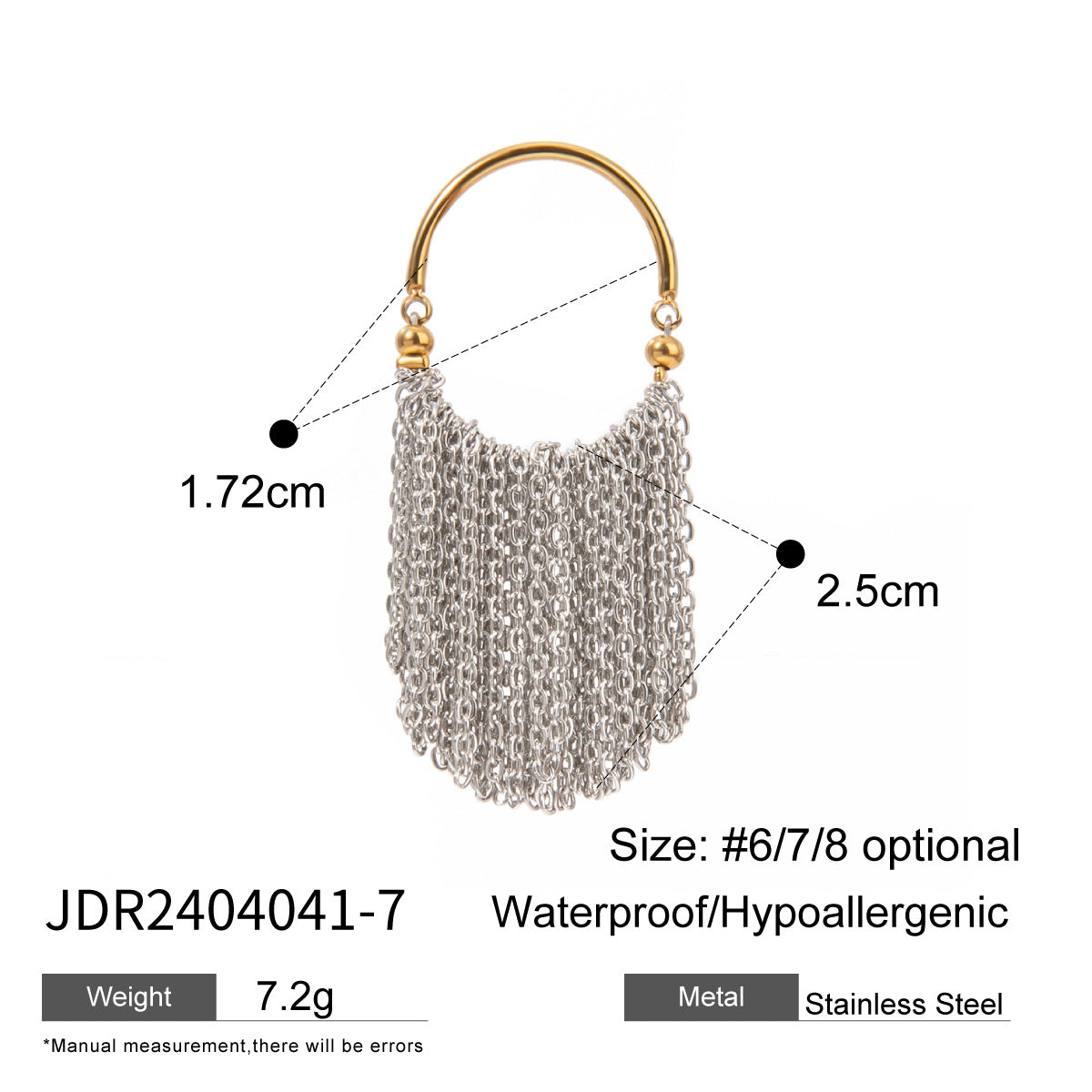 Damen Hypoallergener Edelstahl Ohrringe mit elegantem Ketten-Design Shop Nory