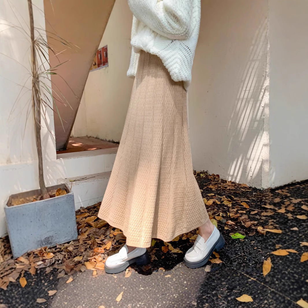 Damen Langer Strickrock mit elegantem Design Shop Nory
