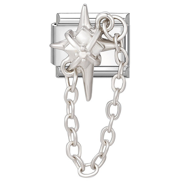 Zarte Schmetterling Charm-Link-Anhänger Aus Hochwertigem Edelstahl mit Kristallakzent