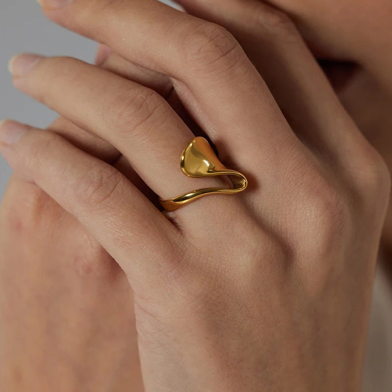 Damen Eleganter und moderner Ring aus hochwertigem Edelstahl Shop Nory