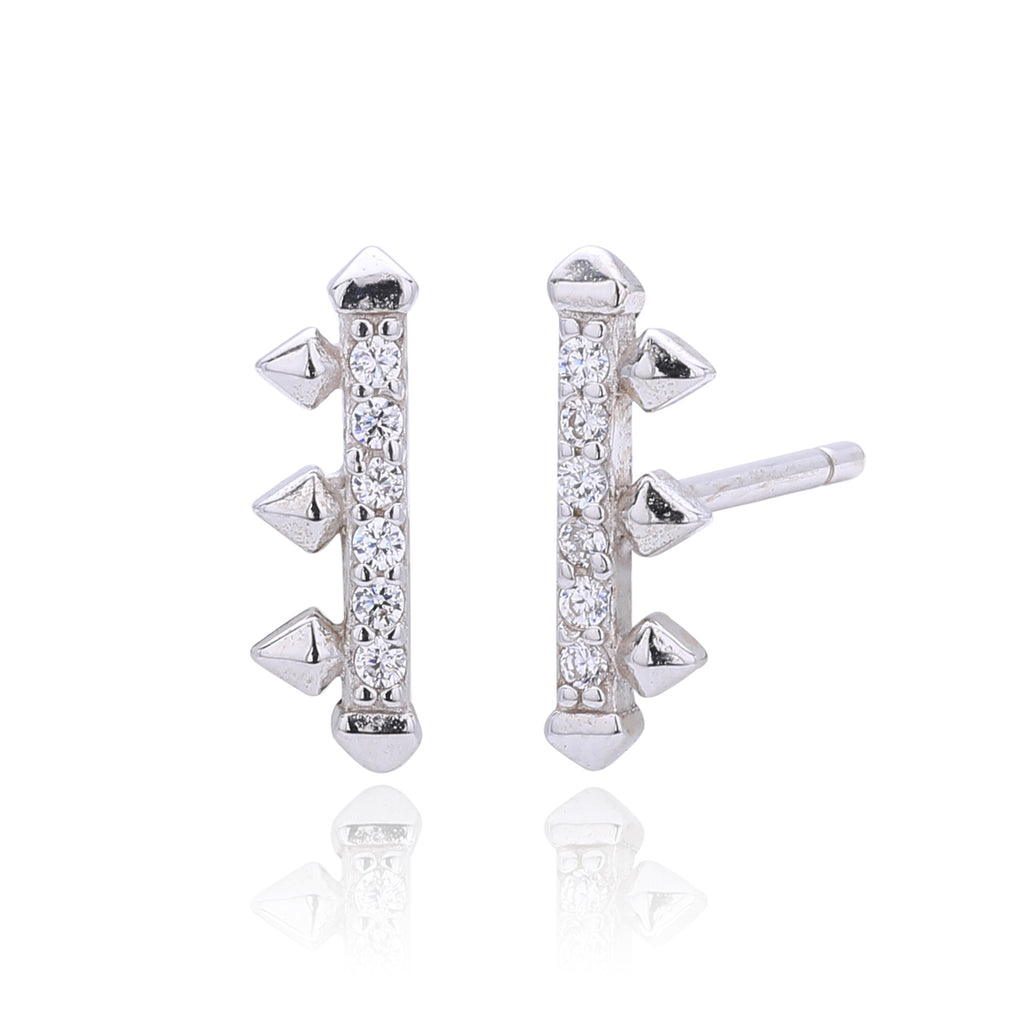 Damen Ohrstecker mit modernem Pfeil-Design aus 925 Sterling Silber Shop Nory