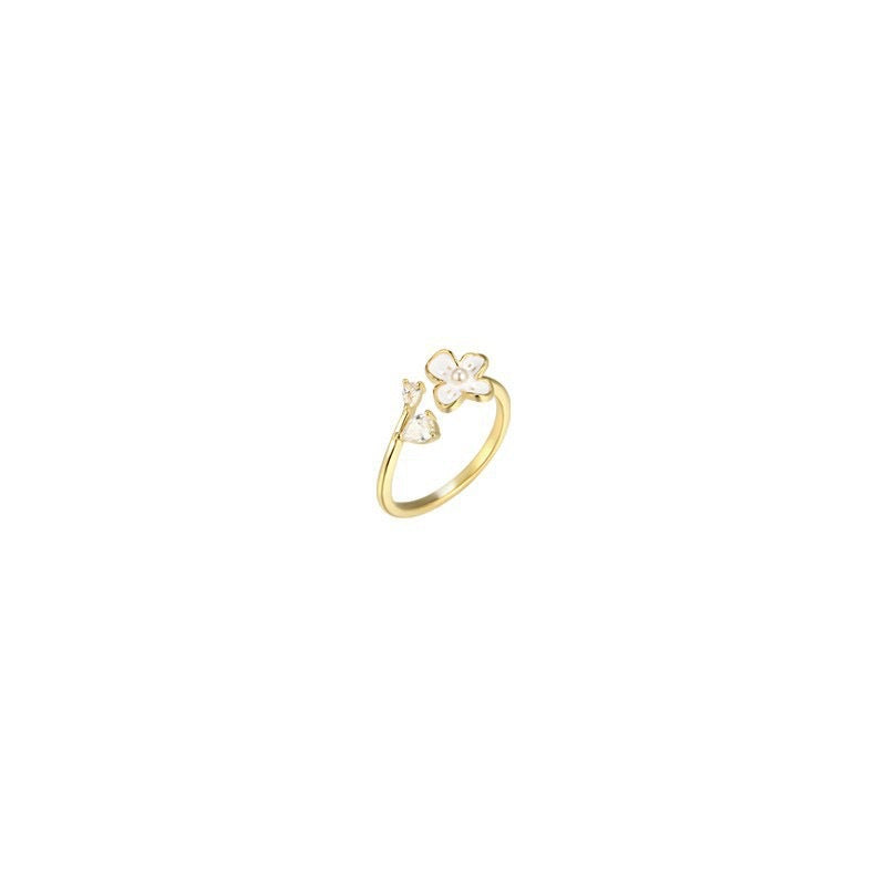 Damen Ring mit filigranem Blumenmuster Shop Nory