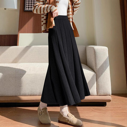 Damen Eleganter Plissierter Maxirock Shop Nory