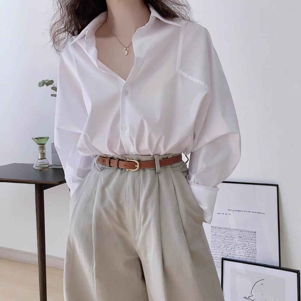 Damen Elegante und lässige Oversized Hemdbluse Shop Nory