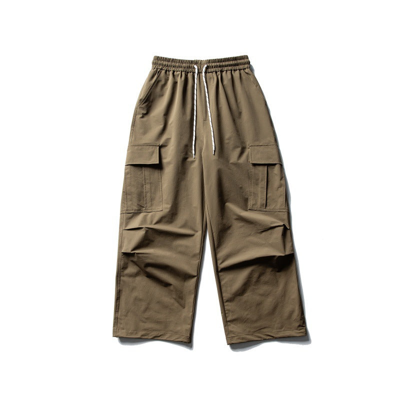 Unisex Weite Cargo-Utility-Hose im Baggy-Schnitt mit elastischem Kordelbund und großzügigen Klappentaschen Shop Nory